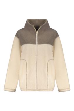 Neutral Borg Colour Block Jacket