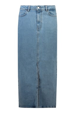 Blue Denim Midaxi Skirt