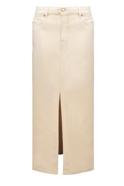 Ecru Denim Midaxi Skirt
