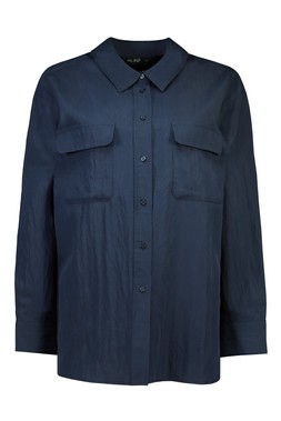 Navy Tencel Utility Shirt