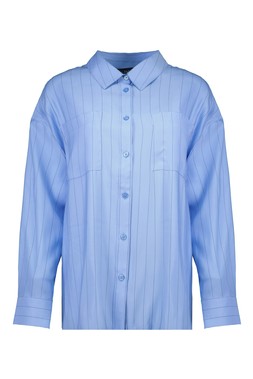 Blue Fashion Oversized Shirt