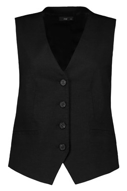 Black Linen Waistcoat