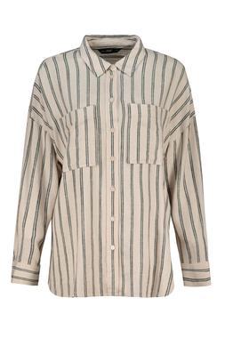 Neutral Linen Stripe Shirt