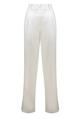 White Linen Co Ord Trouser