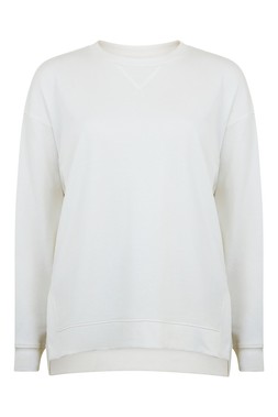 Cream Loopback Oversized Sweat