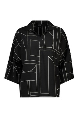 Black White Mono Co Ord Shirt