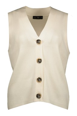 Cream Botton Waistcoat