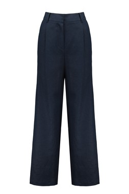 Navy Linen Trousers