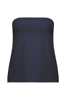 Navy Bandeau Cotton Top