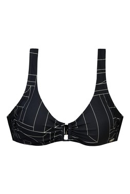 Black Geo Bralette Top
