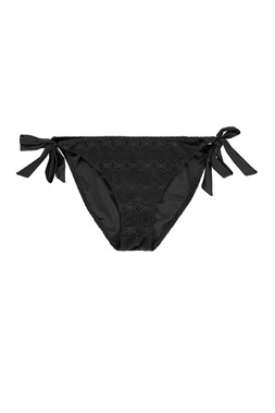Black Crochet Tie Side Bikini Pant