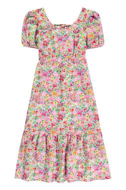 Floral Scoop Neck Midi Dress