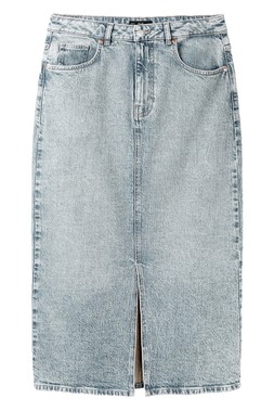 Bleach Blue Denim Midaxi Skirt