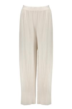 Cream Shimmer Plisse Trousers