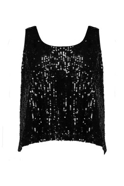 Black Sequin Tank