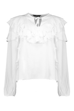 Ivory Ruffle Blouse
