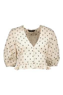 Neutral Dobby Emb Top