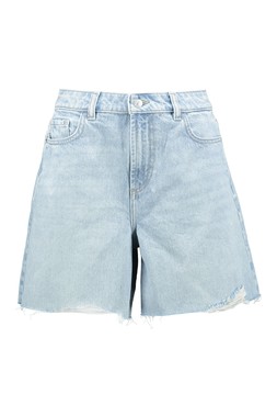 Blue Mid Length Lightwash Short