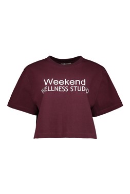Burgandy Weekend Tee