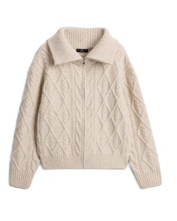 Cream Bomber Zip Through