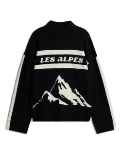 Multi Les Alpes Turtle Neck Jumper