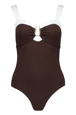Brown Tipped Swimsuit