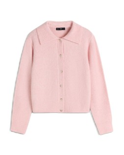 Pink Collar Button Through Jumper