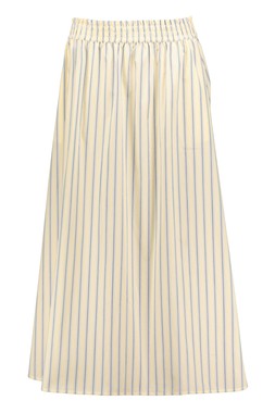 Yellow Poplin Stripe Skirt
