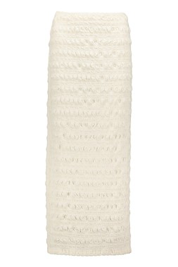 Cream Bubble Textured Co Ord Skirt
