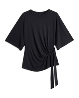 Grey Side Tie Co Ord Top