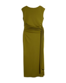 Olive Ruched Dress