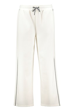 Cream Piquet Wide Leg Jogger