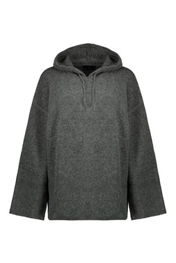 Grey Knitted Hoodie