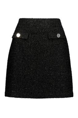 Black Sparkle Boucle Skirt