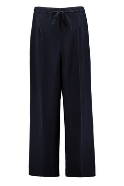 Navy Crinkle Trouser