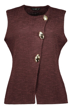 Burgundy Bellbrook Textured Waistcoat