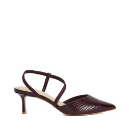 Dune London Charming £89 Burgundy croc leather www.dunelondon.com