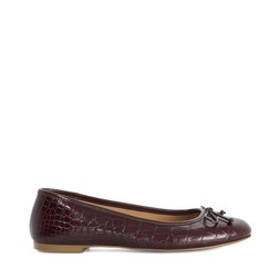 Dune London Helenne £69 Burgundy croc leather www.dunelondon.com