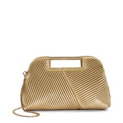 Dune London Ebec 99 GBP gold pleated framed clutch www.dunelondon.com