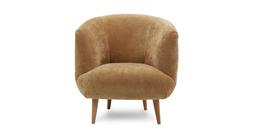 DFS Bellino Plain Accent Chair in Almond and Toffee Combination