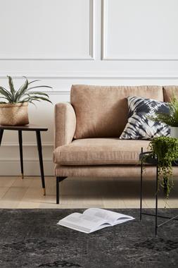 DFS So Simple Tom three-seater sofa in Simply Leather Look in Natural