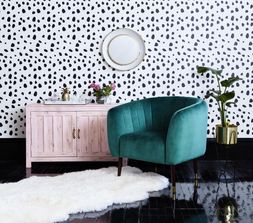 DFS The Chair Edit - Cocktail accent chair in forest green velvet