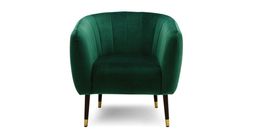 DFS Cocktail accent chair sensual velvet in forest