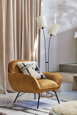DFS Hug accent chair in Cinnamon Sensual velvet