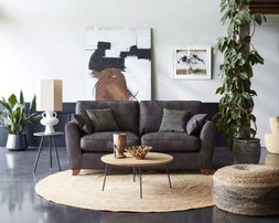 DFS Vegan Cypress four-seater sofa in Dark Brown