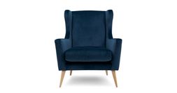 Grand Designs Padstowe accent chair in blue velvet, available exclusively at DFS