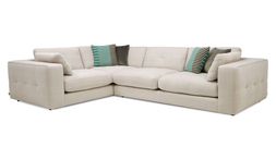 Grand Designs Tenby right hand facing arm two piece large corner group in natural chenille, available exclusively at DFS
