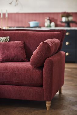 Joules Hallaton four-seater chaise in clay red, available exclusively at DFS