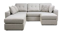 Spinn left hand facing chaise sofa in Latte