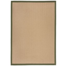 Herringbone Jute Border Rug Olive